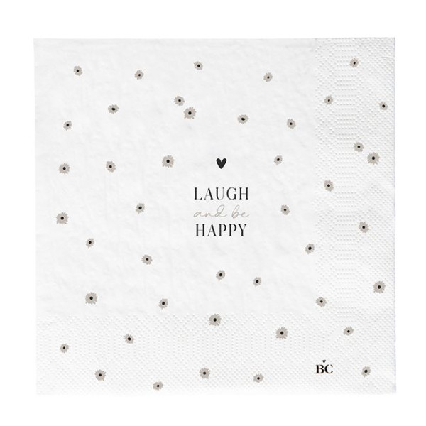 Servietten "Laugh and be Happy" - Bastion Collections