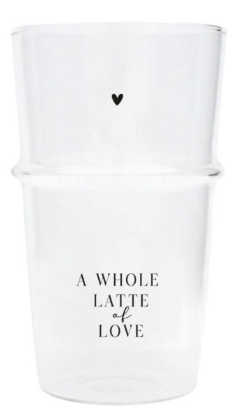 Latte Macchiato Glas "Latte of Love, Just perfect" - Bastion Collections