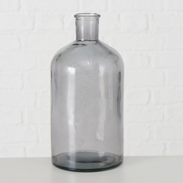 Vase Grau aus recyceltem Glas